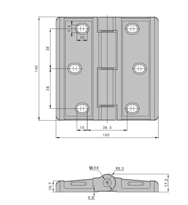 Industrial Oven hinges