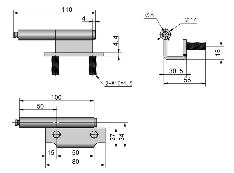 Removable hinges for electrical boxes