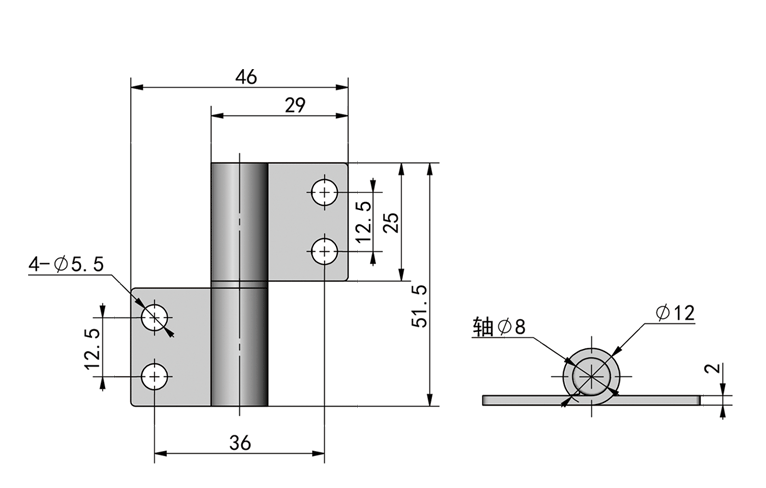 Detachable hinges for sheet metal shells