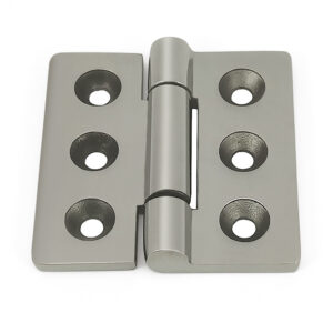 Brushed ss butt hinges for sheet metal case structures