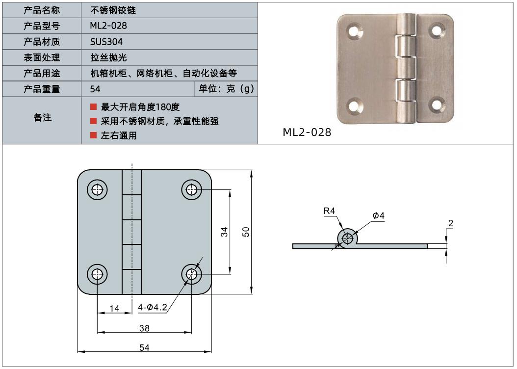 Butt hinges for network cabinets