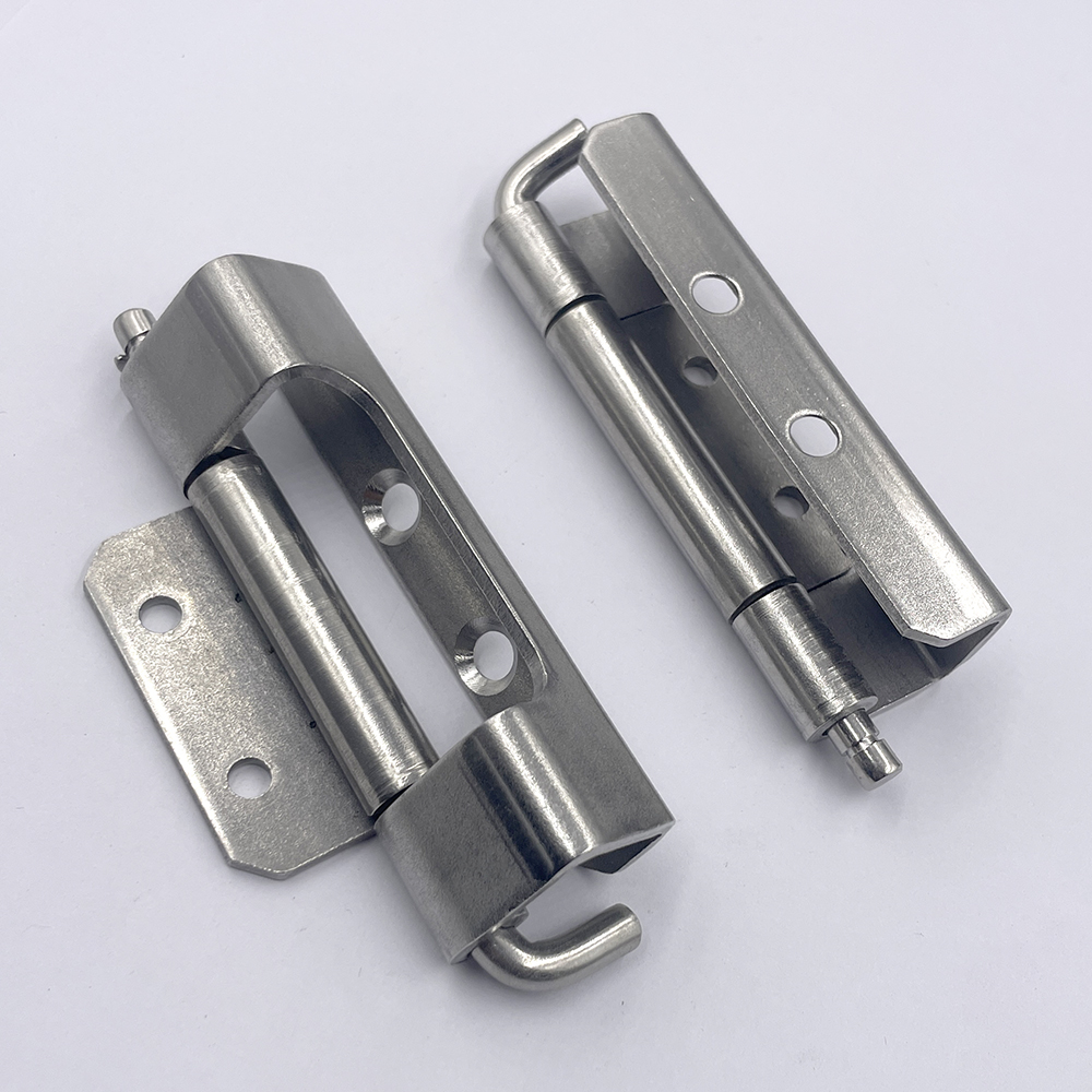 Concealed hinges for packaging machines