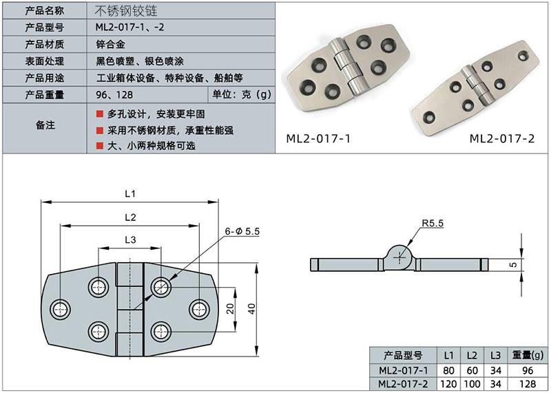 Folding butt hinges for ships and yachts