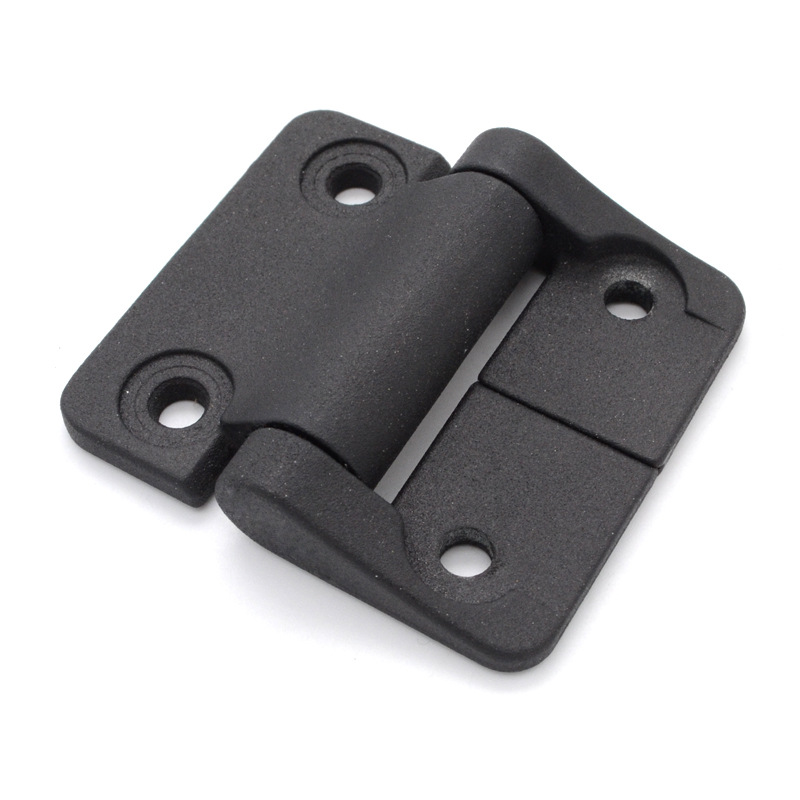 Square damping hinges in zinc alloy black