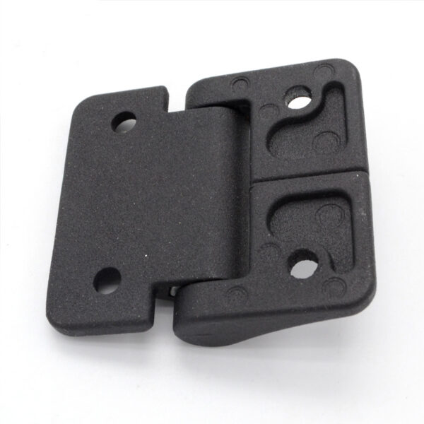 Square damping hinges in zinc alloy black