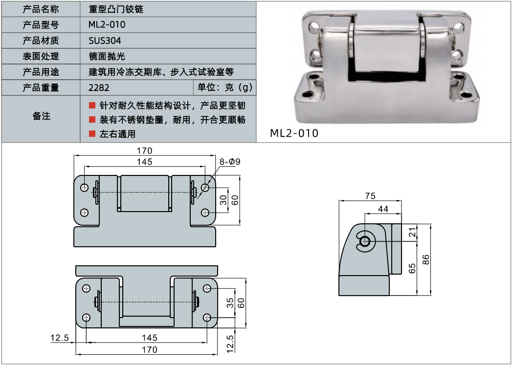 Super heavy duty hinges for industrial equipment