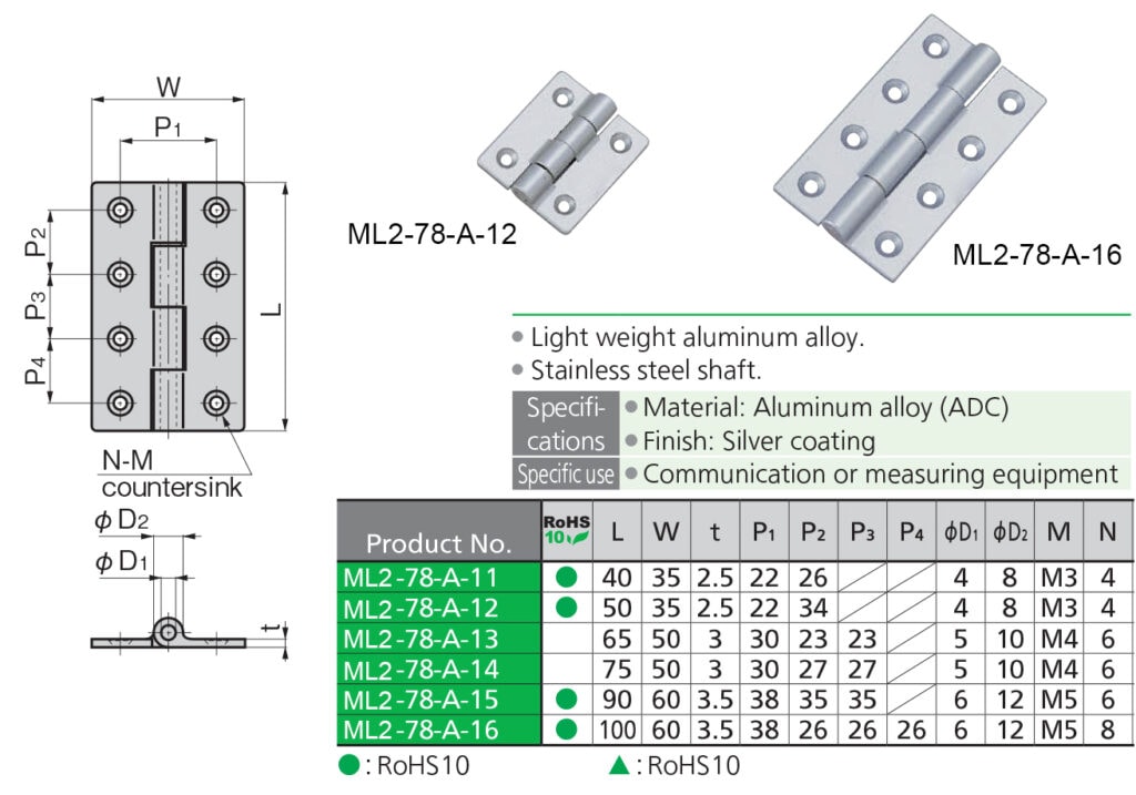 Aluminium Hinges For Communication Equipment 01