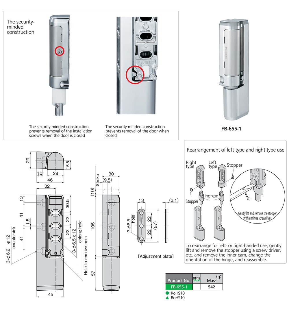 Corner Lift Hinges For Cold Storage And Dry Storage