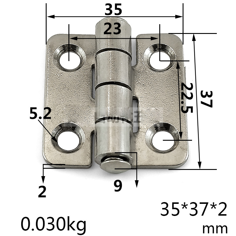 Miniature Butt Hinge 35x37mm