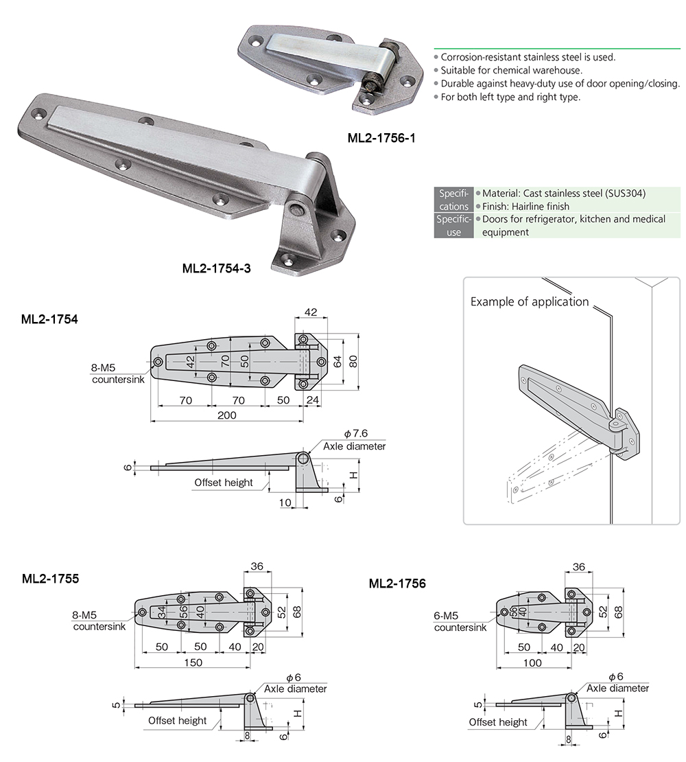 Stainless Steel Bladed Hinges For Medical Equipment