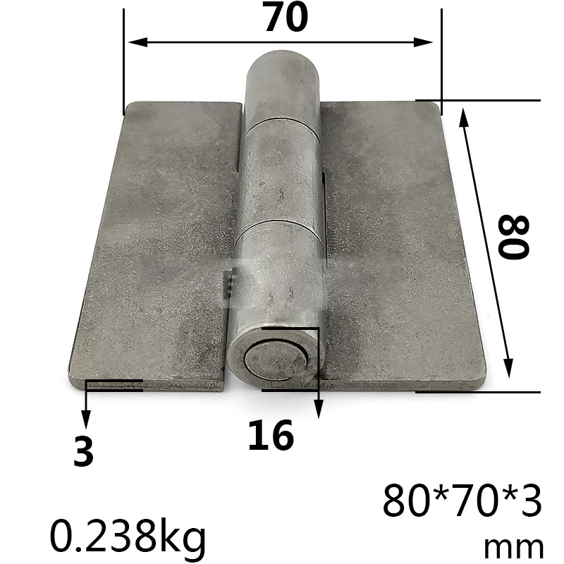 Stainless Steel Welded Hinge 70x80x3mm