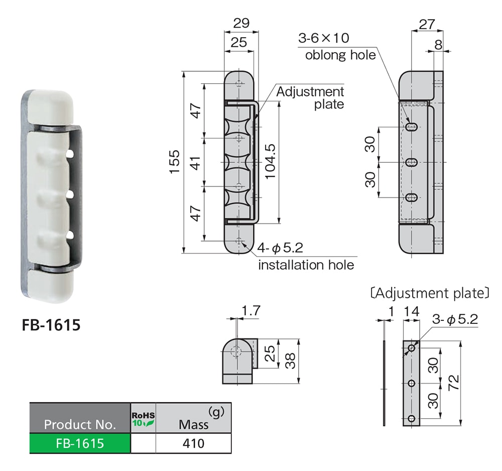 Corners Hinges For Large Medical Equipment Doors