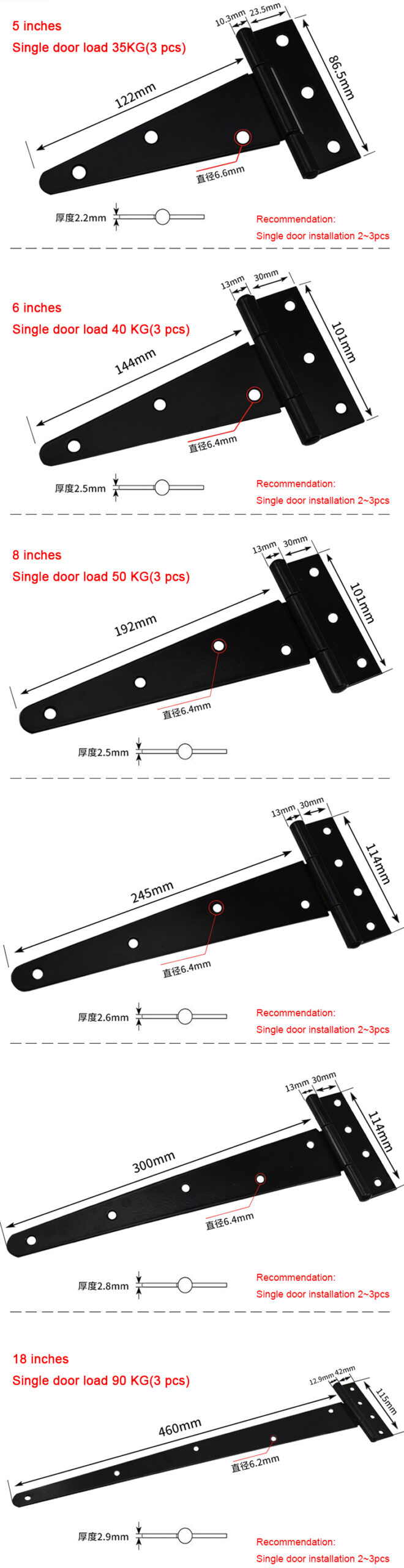 Heavy Duty Shed Hinges