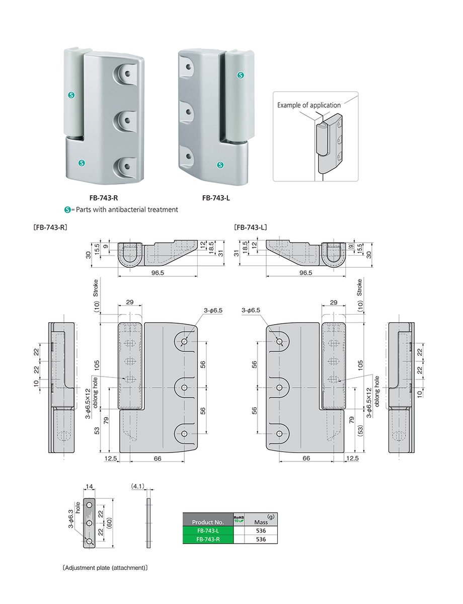 Side Attaching Rising Hinges