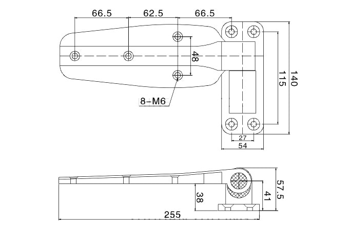 Cold storage door hinges made of zinc alloy