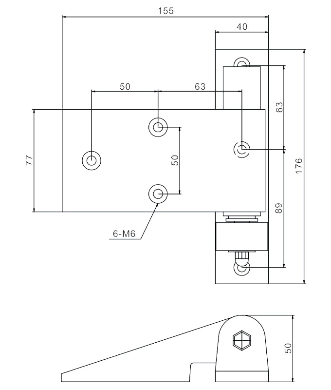 Elevated commercial freezer hinges