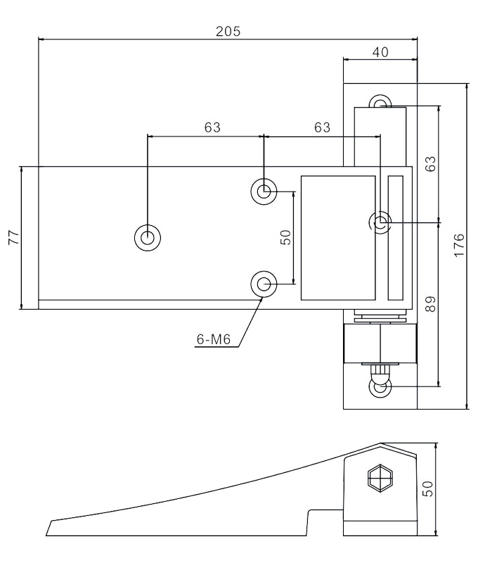 Industrial cold storage hinges with specific lifting function