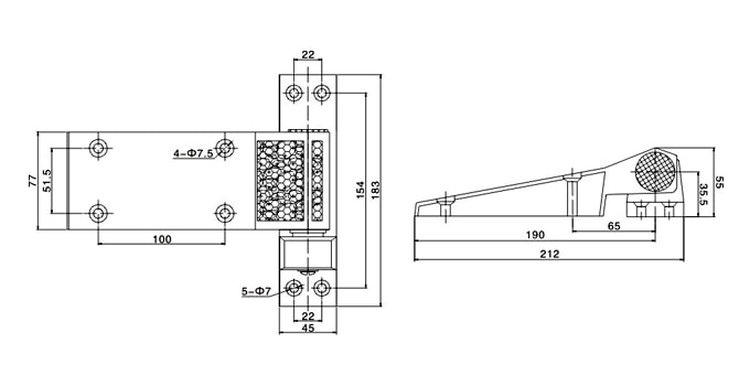 lifting type cold storage door hinges