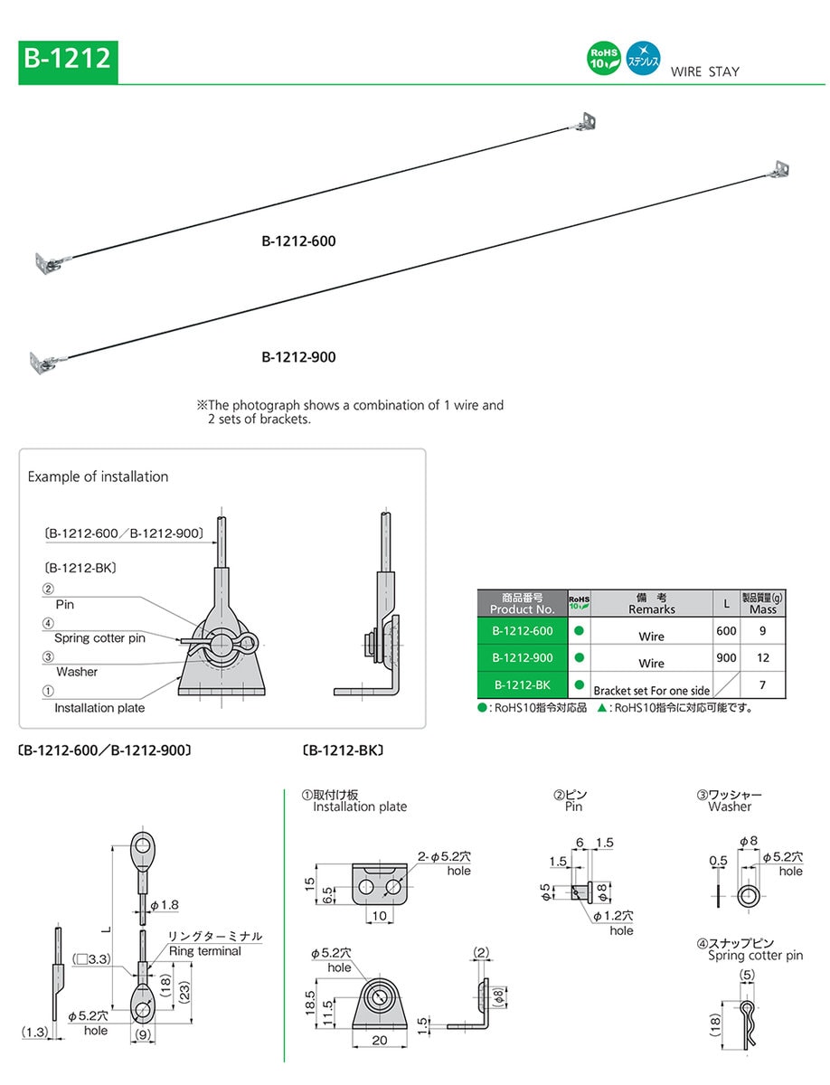 Wire Door Stays