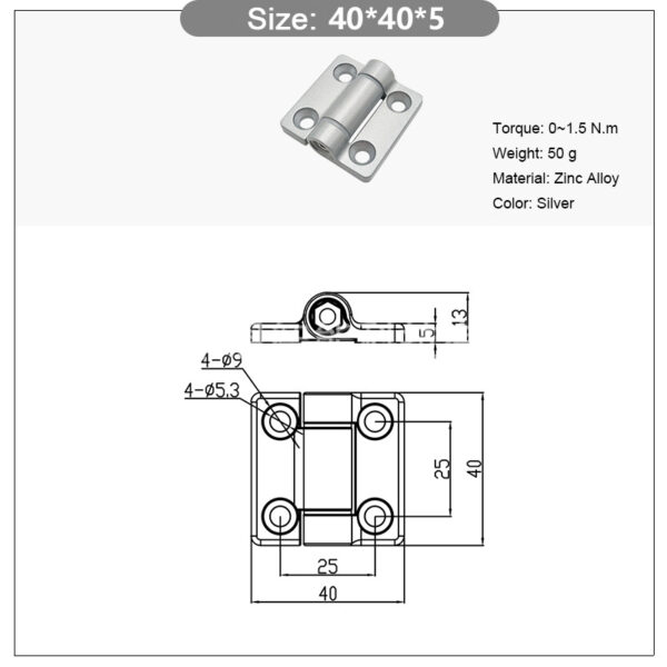 Compact Flat Torque Hinge ML2-1010Z - Image 2
