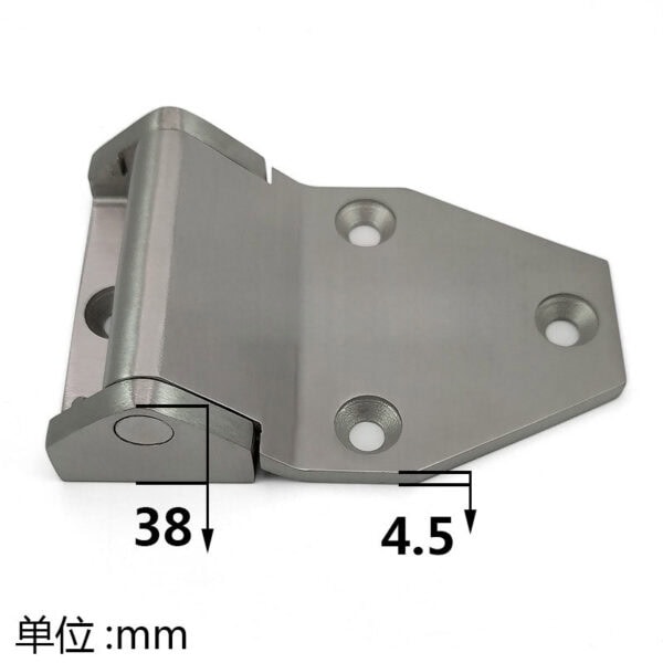 Asymmetrical Heavy Duty Stainless Steel Hinge | Industrial Door Hinge for Equipment Enclosures ML2-JL302 - Image 4