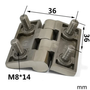 304 Stainless Steel Hinge 60x60mm with M8 Screw Studs ML2-JL203